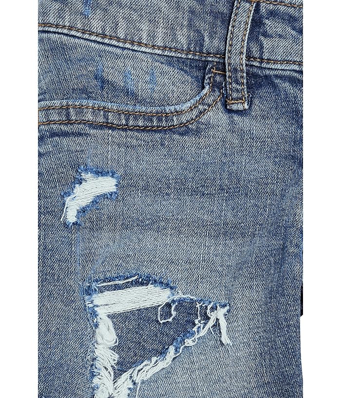 abercrombie kids Low-Rise Midi Destroyed Denim Shorts (Big Kids) - Image 3