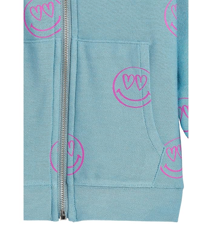 Chaser Kids All Over Smiley Face Icons Zip-Up Hoodie (Little Kid/Big Kid) - Image 3